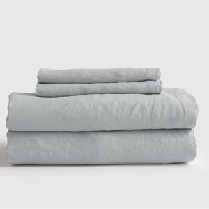 QUINCE European Linen Sheet Set King Mist 3785